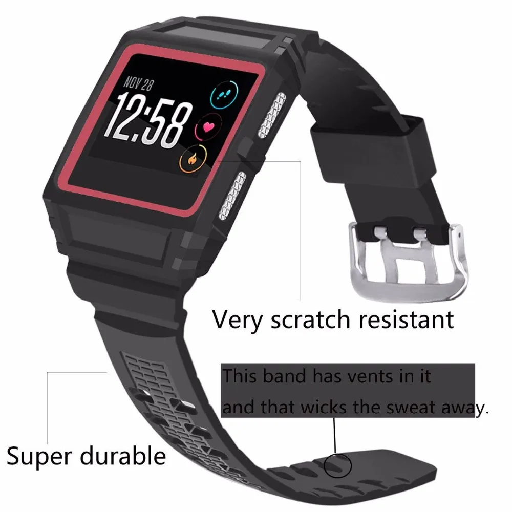 BOX-W Fitbit Ionic Bands Rugged Buckle Case Strap Replacement for Smartwatch | Электроника