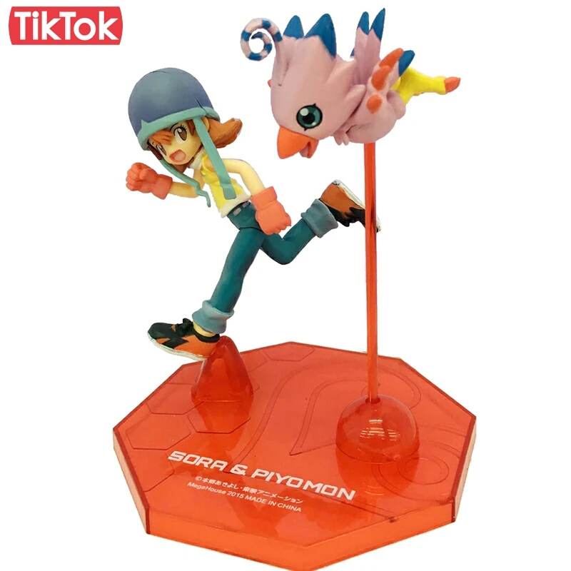 Digimon Adventure Digital Monster Takenouchi Sora Piyomon мультяшная игрушка ПВХ фигурка Модель Кукла