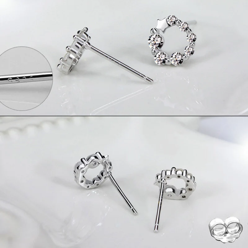 Стад Серьги для Женщин 2016 Новая Мода Ювелирные Изделия циркон CZ Diamond Crystal