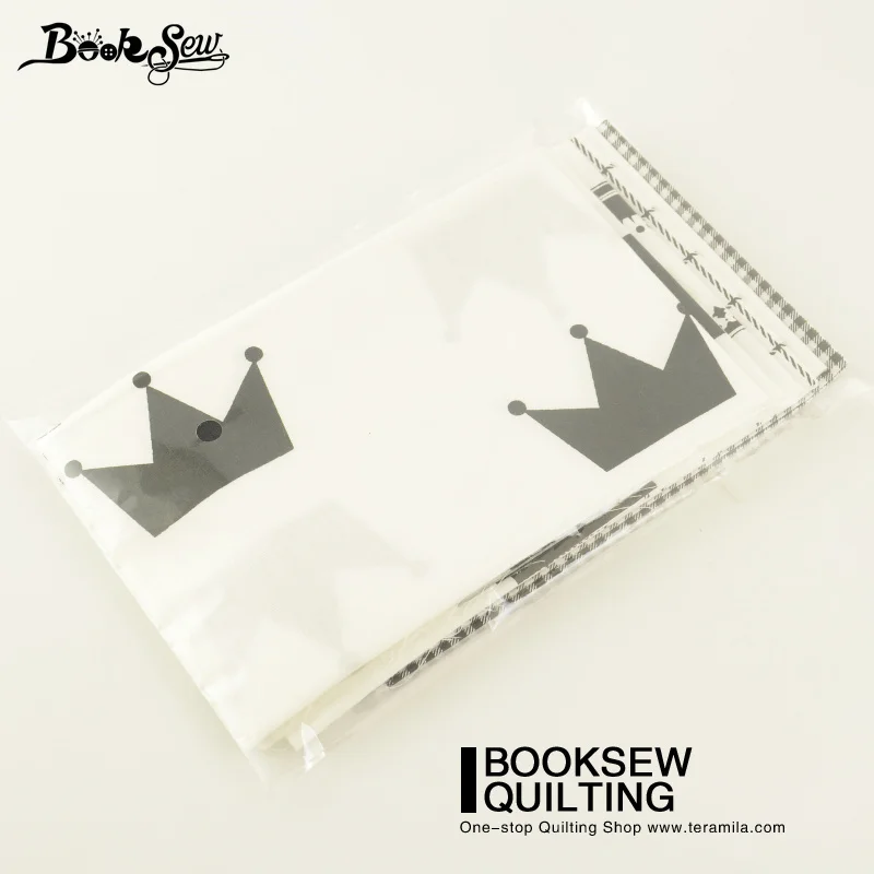 Booksew Cotton Fabric Fat Quarter Bundle 6PCS/Lot Sewing Patchwork Baby Pillow Bed Sheet Crown Checks Design Cloth Home Textile|fat quarter