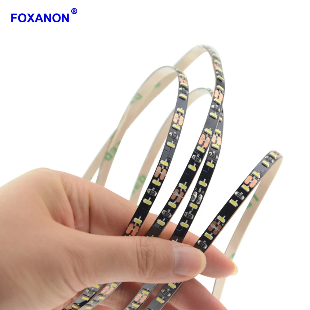 Светодиодная лента Foxanon ультраузкая 5 мм 3014 SMD 2835 гибкая 120 светодиодов/м
