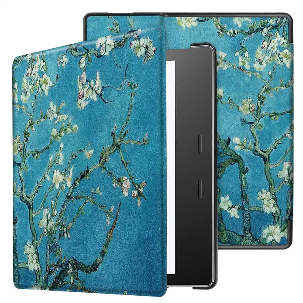 Серый Модный кожаный чехол-подставка с мраморной росписью для Amazon Kindle Oasis 2 E-reader для нового Kindle Oasis 7," E-reader - Цвет: Серый
