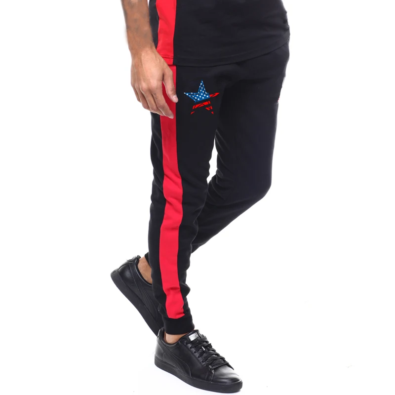 2019 New Arrival Free Shipping Men's Sweatpants Jogging Digital Printing Drawstring Solid Fashionable Trousers | Мужская одежда