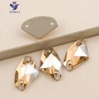 Янруо 3256 галатические хрустальные золотые тени пришивные стразы камни и кристаллы стеклянные стразы для платья золотые бусины