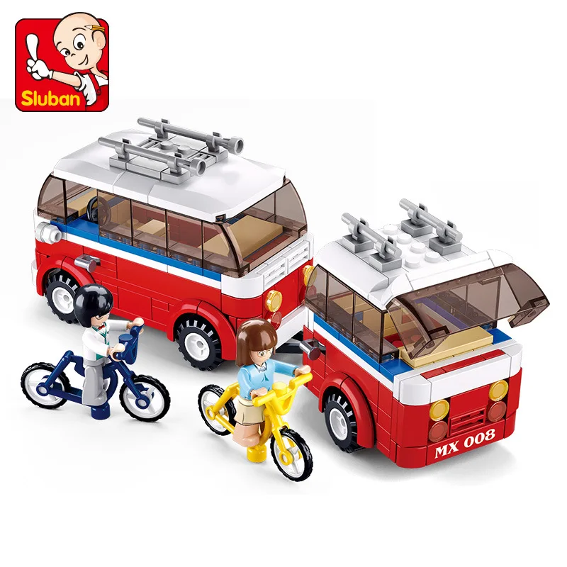 Sluban модели строительные игрушки совместимые с B0566 324 шт. блоки для кемпинга хобби