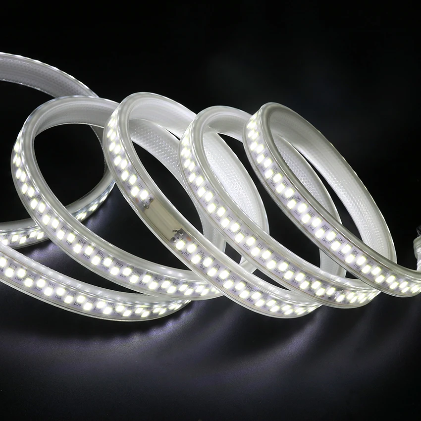 С регулируемой яркостью 220V 5630SMD теплый белый светодиодный полосы светильник со штепсельной вилкой европейского стандарта светодиодный светильник 180 светодиодный s/М 5 м 10 м 15 м на открытом воздухе дома Декор борд