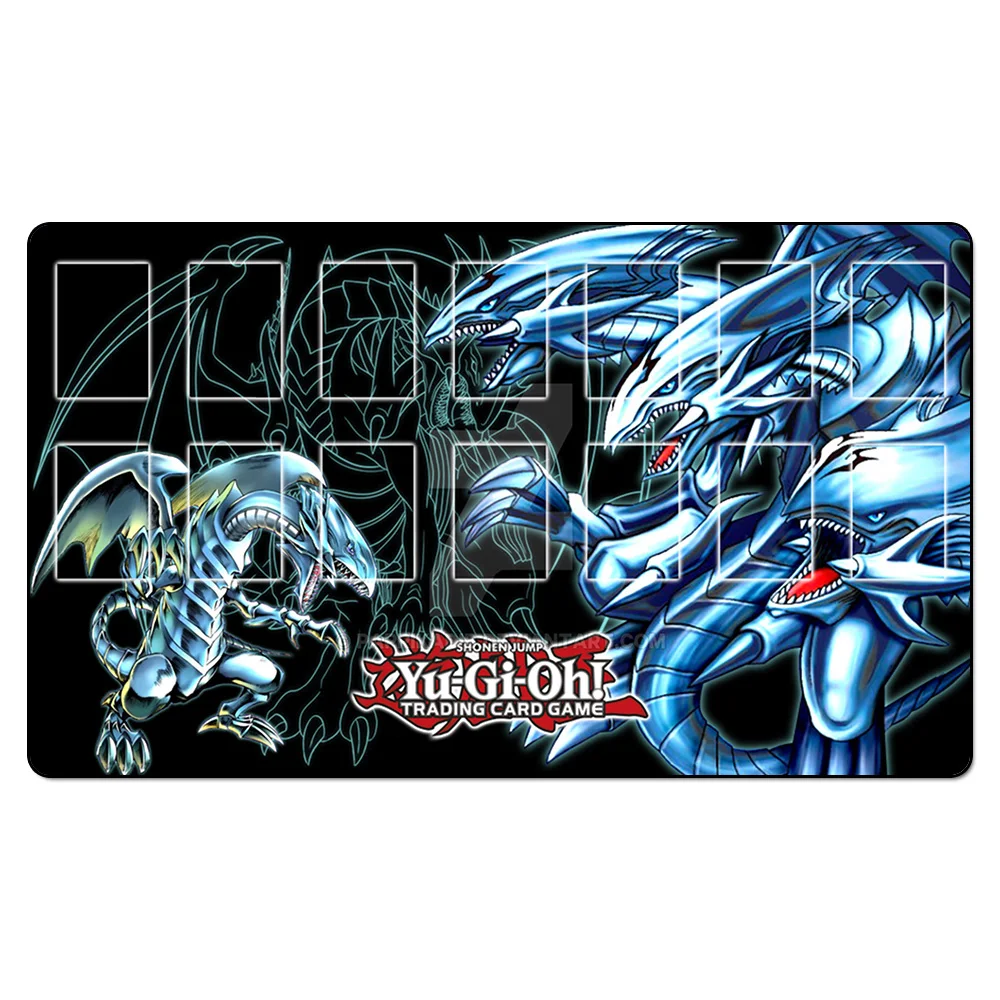 blue eyes white drag Vua Tro Choi Yu Gi Oh Playmat) Board Games Playmats, YGO Cards Play Mat, Custom Games Design Playmat with Free Bag - Цвет: blue eyes white drag