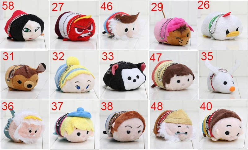 7-9 см плюшевый Tsum игрушка кукла милый очиститель экрана плюшевая игрушка juguetes Белоснежка Русалочка, Золушка, медведь, свинья, собака, чучела животных