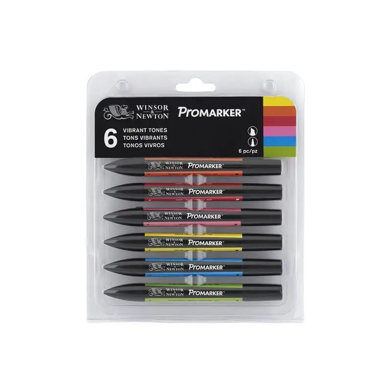 Набор маркеров WINSOR & NEWTON Promarker с двойным наконечником на спиртовой основе 6 цветов