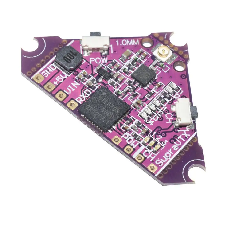 Переключаемый передатчик FPV Supra VTX 5 8G 40CH 25mW 100mW 200mW с антенной для матового
