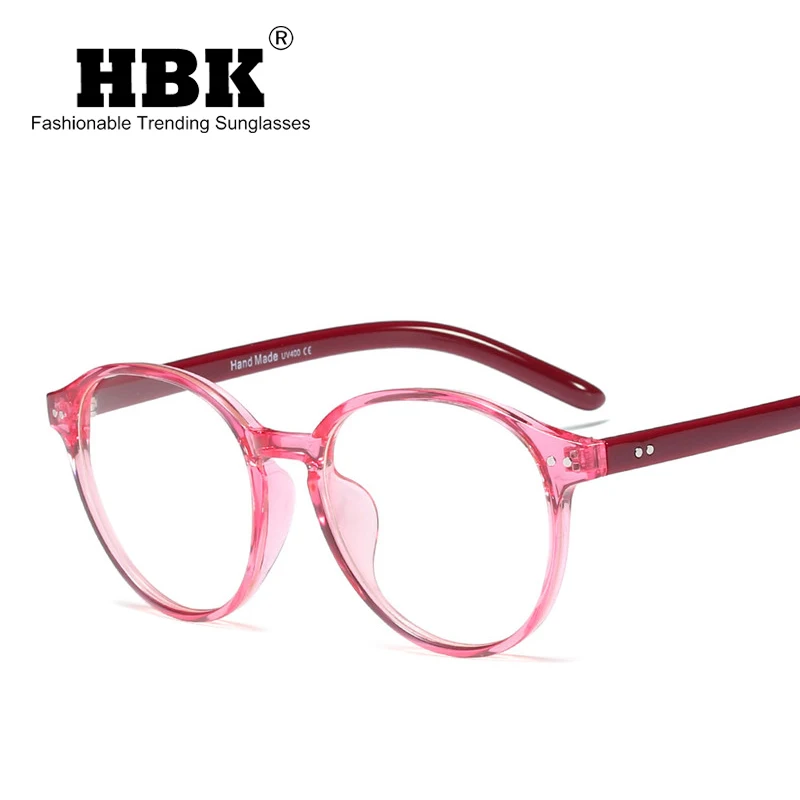 C3red.clear HBK круглые кошачьи глаза очки с заклепками оправа для мужчин и женщин сексуальные оптические модные очки Близорукость Компьютерные очки фирменный дизайн очки - Цвет оправы: C3red.clear