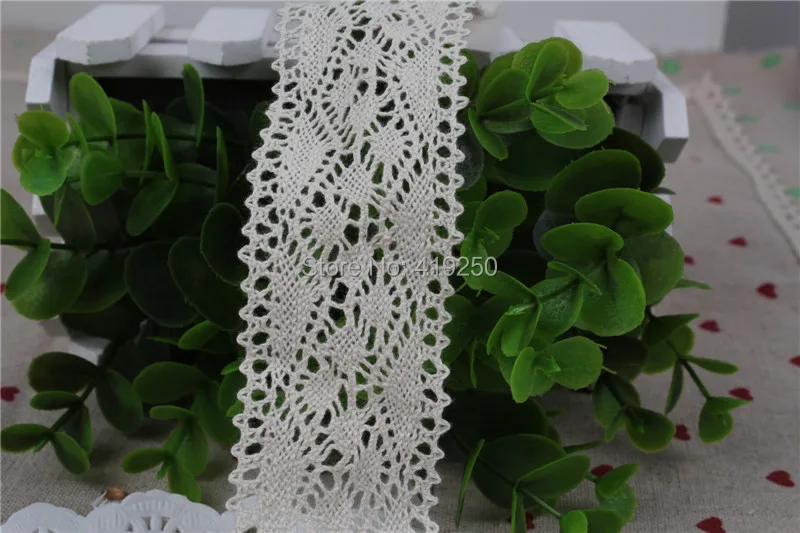 200 ярдов хлопковое кружево хлопковая кружевная отделка-прекрасный дизайн ~