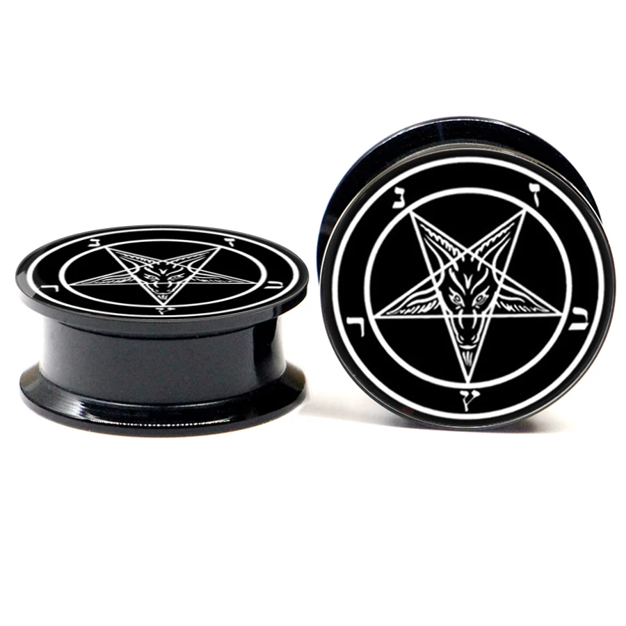 Акриловые ушные пробки Baphomet с логотипом пентаграммы 1 пара измерительные насадки