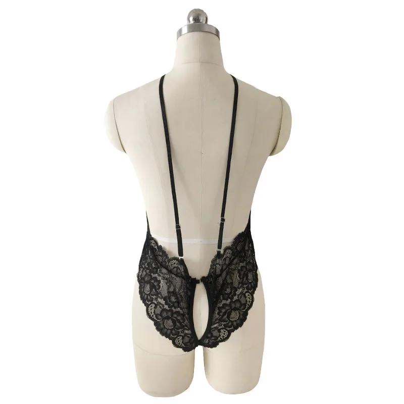 3XL-5XL Women Hot Sexy Lingerie Plus Size Perspective Lace Sex Bodysuit Erotic Underwear Halter Porno Babydoll Costumes | Тематическая