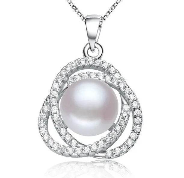Ожерелье с подвеской из натурального пресноводного жемчуга 10 11 мм 3 цвета|necklace