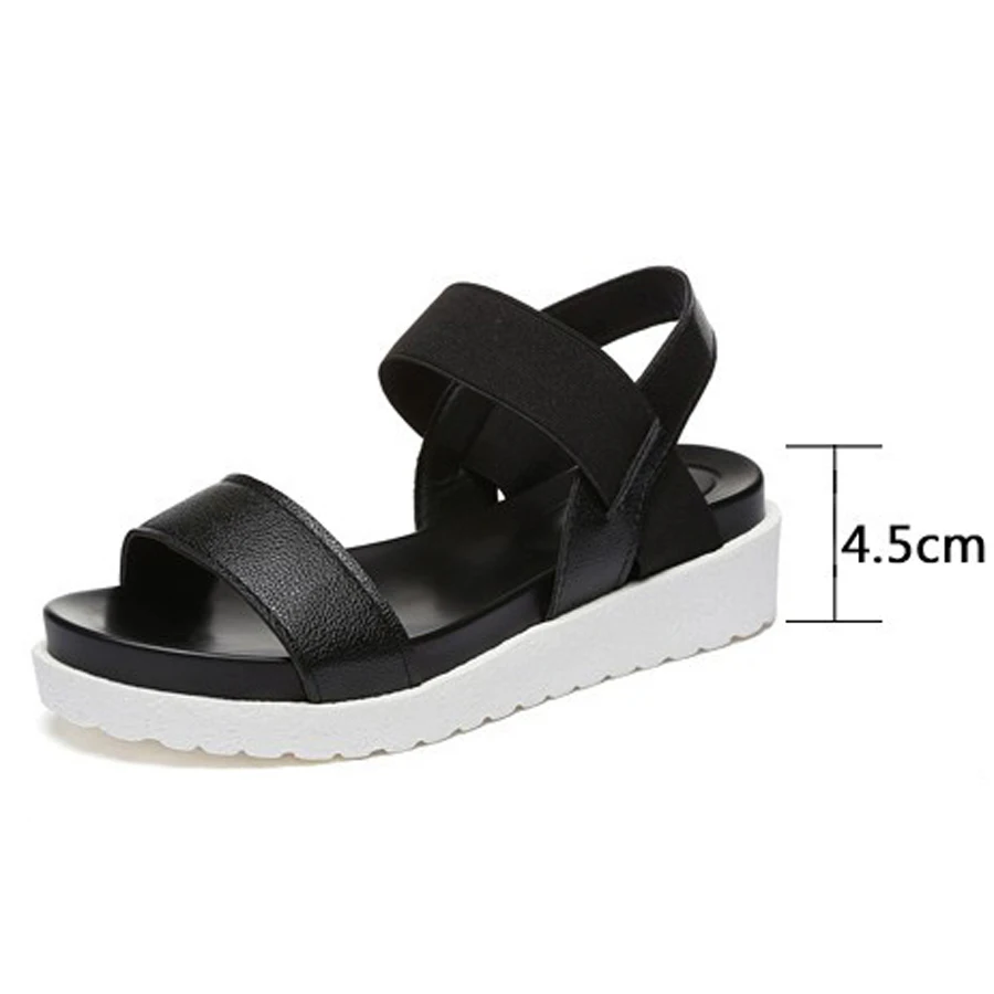 Дамская обувь Летние дамские сандалии 2017 туфли без каблука с открытым носком