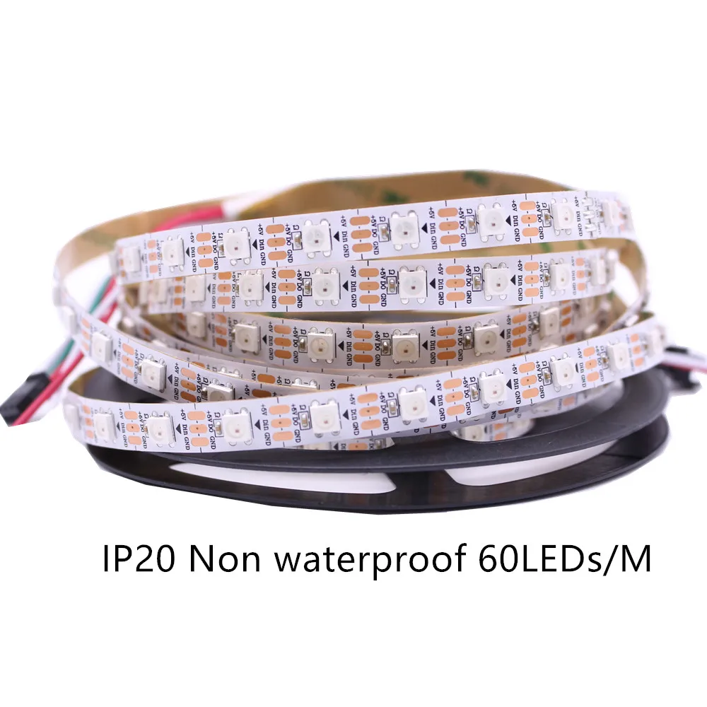 1 м 2 3 4 5 адресуемый DC5V WS2812B 5050 RGB 10 мм печатная плата не водонепроницаемый