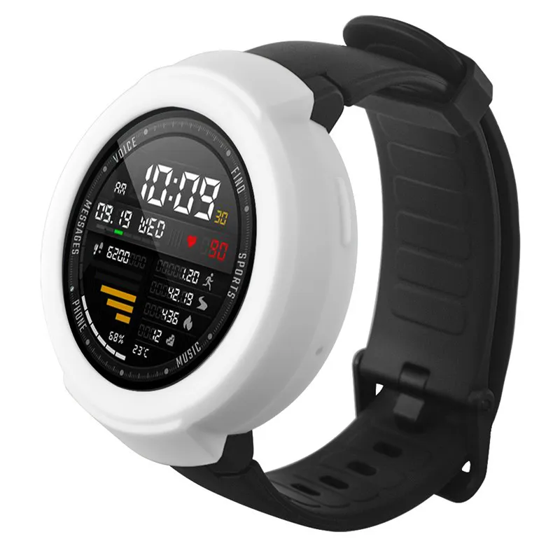 3в1 Huami amazfit 3 verge чехол для смарт-часов Браслет Силиконовый мягкий+ USB зарядное устройство кабель док-станция зарядка+ стекло Защита экрана