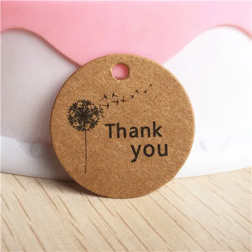 3x3cm 200 шт. 3 см круглый крафт/белая бумага Спасибо Теги ручной ценник label свадебной бирка логотип дополнительная стоимость - Цвет: 3x3cm
