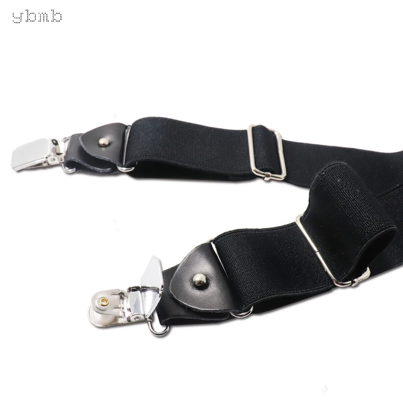 YBMB рубашка подтяжки в клетку камуфляжный принт эластичный тактический пояс 4