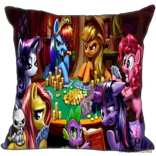 Pillowcase Для наращивания с лучшими продажами с рисунком из мультфильма «Мой Маленький Пони»(1) Подушка Чехол Спальня дома квадратная Наволочка на молнии(с одной стороны)#190404-01-173 - Цвет: Pillowcase