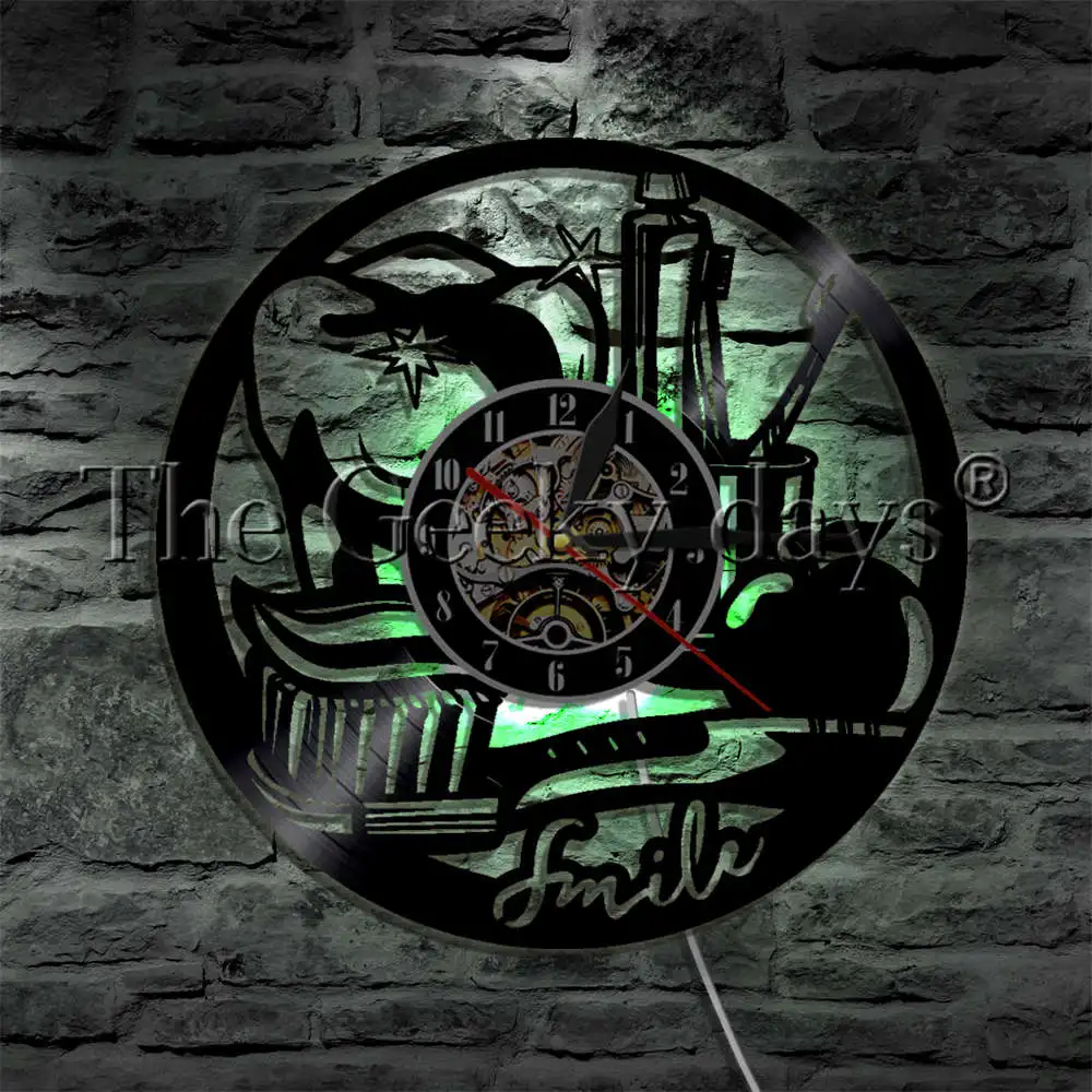 Улыбкой отбеливания зубов светодиодный ночной Светильник виниловых пластинок