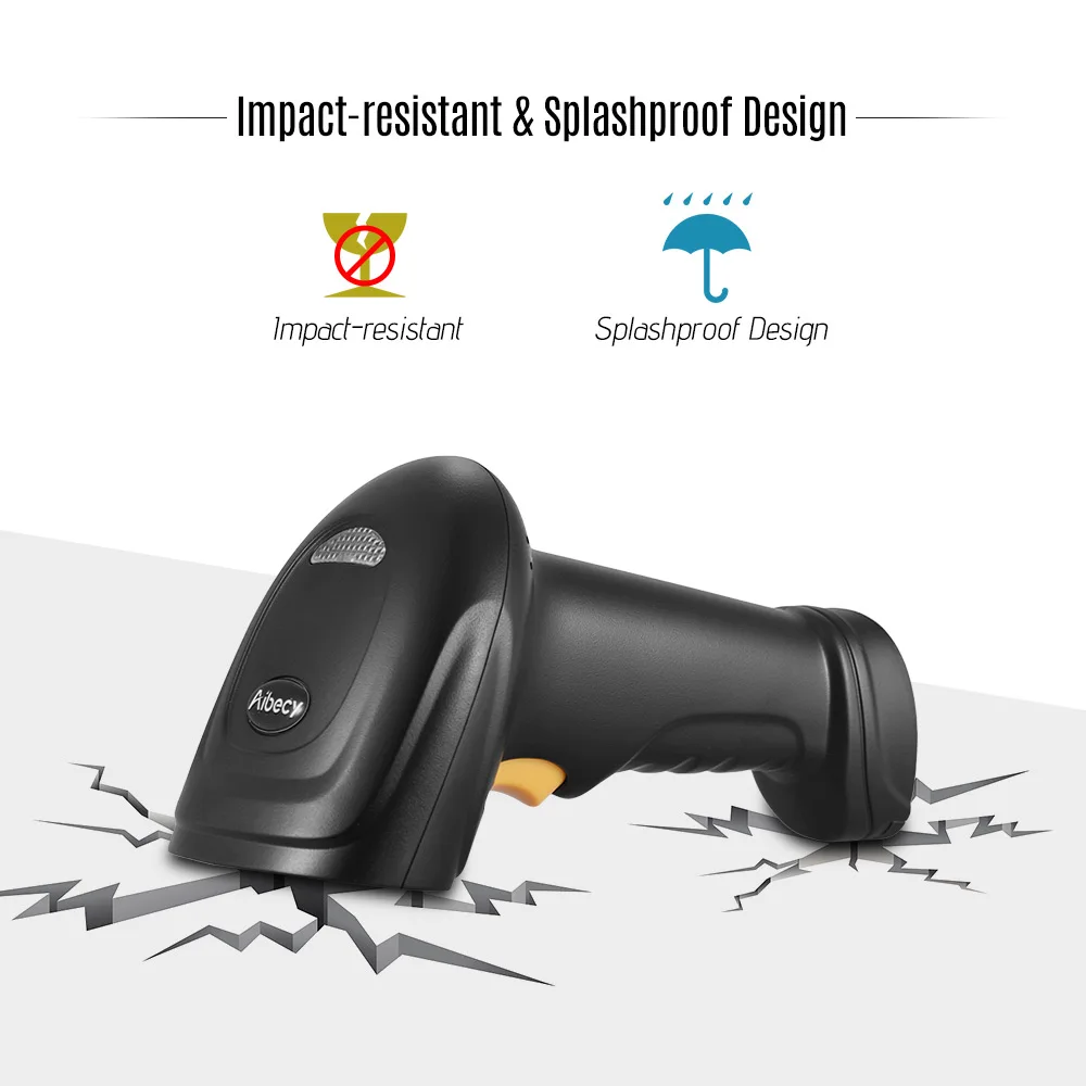 Aibecy BW3 беспроводной и USB проводной 1D сканер штрих-кода ручной считыватель 30 м/98фт