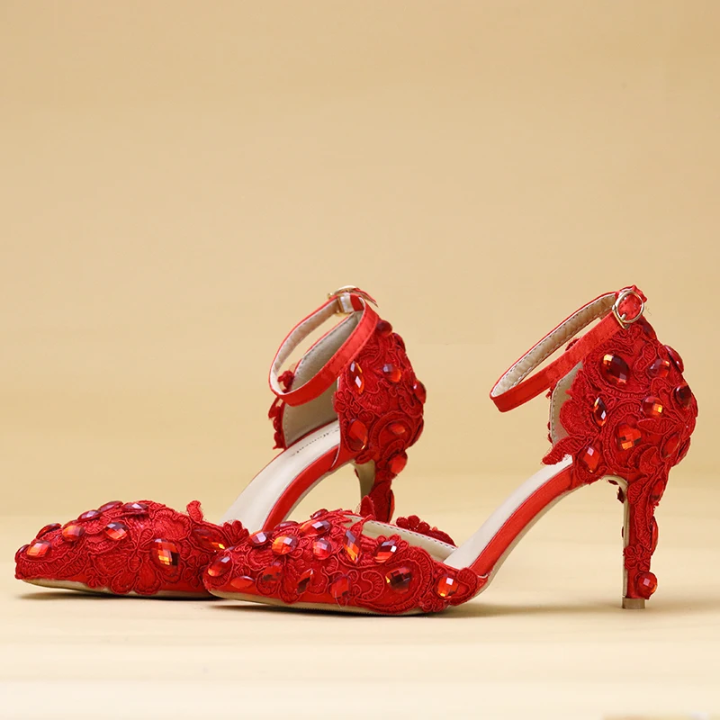 Невесты свадебные туфли для подружки невесты белого цвета с острым носком на