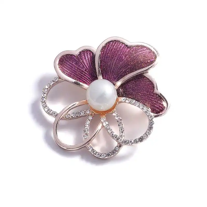 Модная брошь в виде цветка с опалом булавка Женские аксессуары для одежды