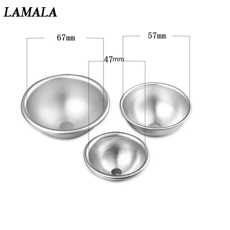 2Pcs/pack Bath Bomb Cake Mold 3D Aluminum Alloy Ball Sphere Baking Pastry Tool Mould Chocolate | Дом и сад