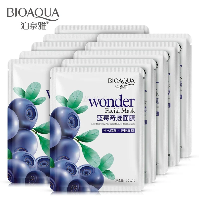 BIOAQUA 1 шт. питают черники увлажняющая маска для лица Уход за кожей лица маска масла управление лечение акне увлажняющий обернутый уход