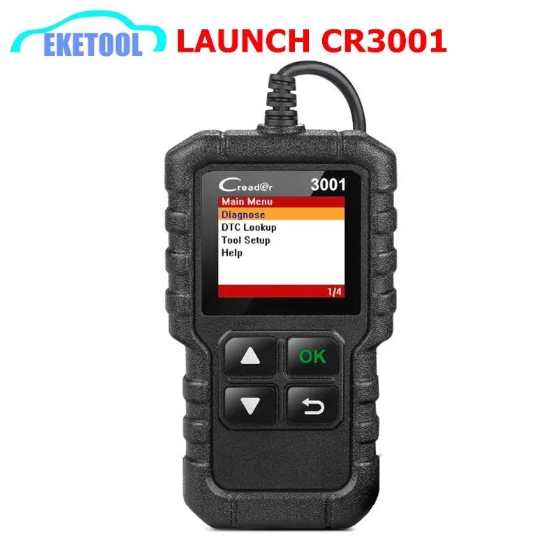 Оригинальный считыватель кодов LAUNCH Creader 3001 OBD2 поддерживает полную функцию OBDII/EOBD