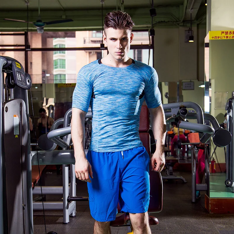 YD компрессионная быстросохнущая футболка бег колготки Мужская фитнес