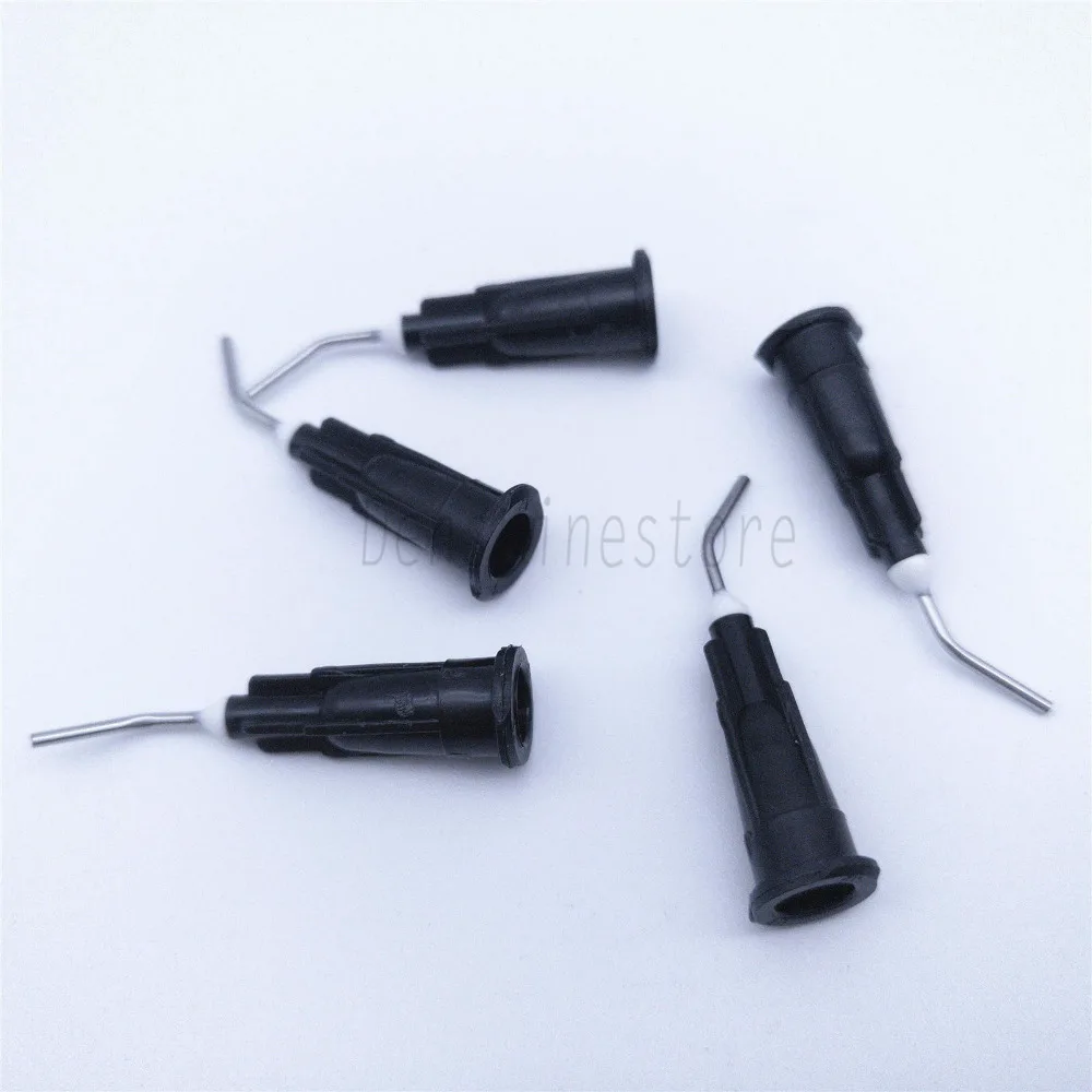 100 Pcs Dental Pre Bent Flow Needle Tips 20 Gauge SEALANT CEMENT Black | Красота и здоровье