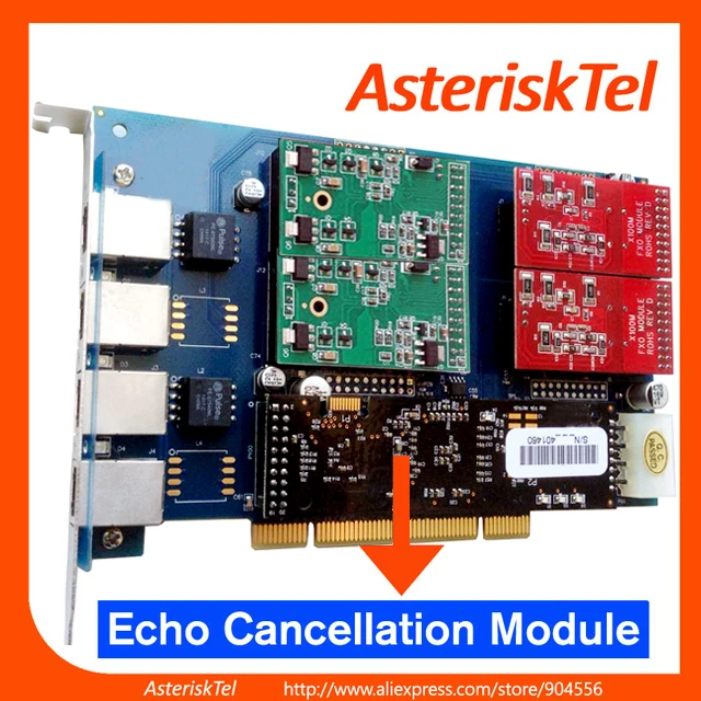 TDM410P с 2 FXO + FXS картой аппаратным эхоподавителем Asterisk sangoma PCI для телефона АТС fxo