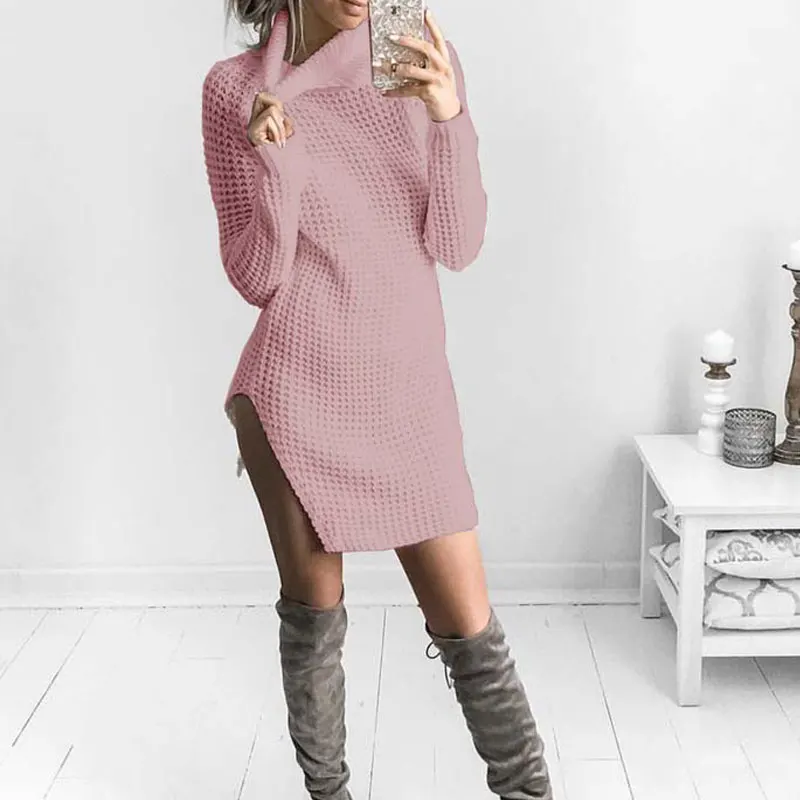 2019 осенний свитер женский Водолазка Теплый Облегающий мягкий длинный рукав