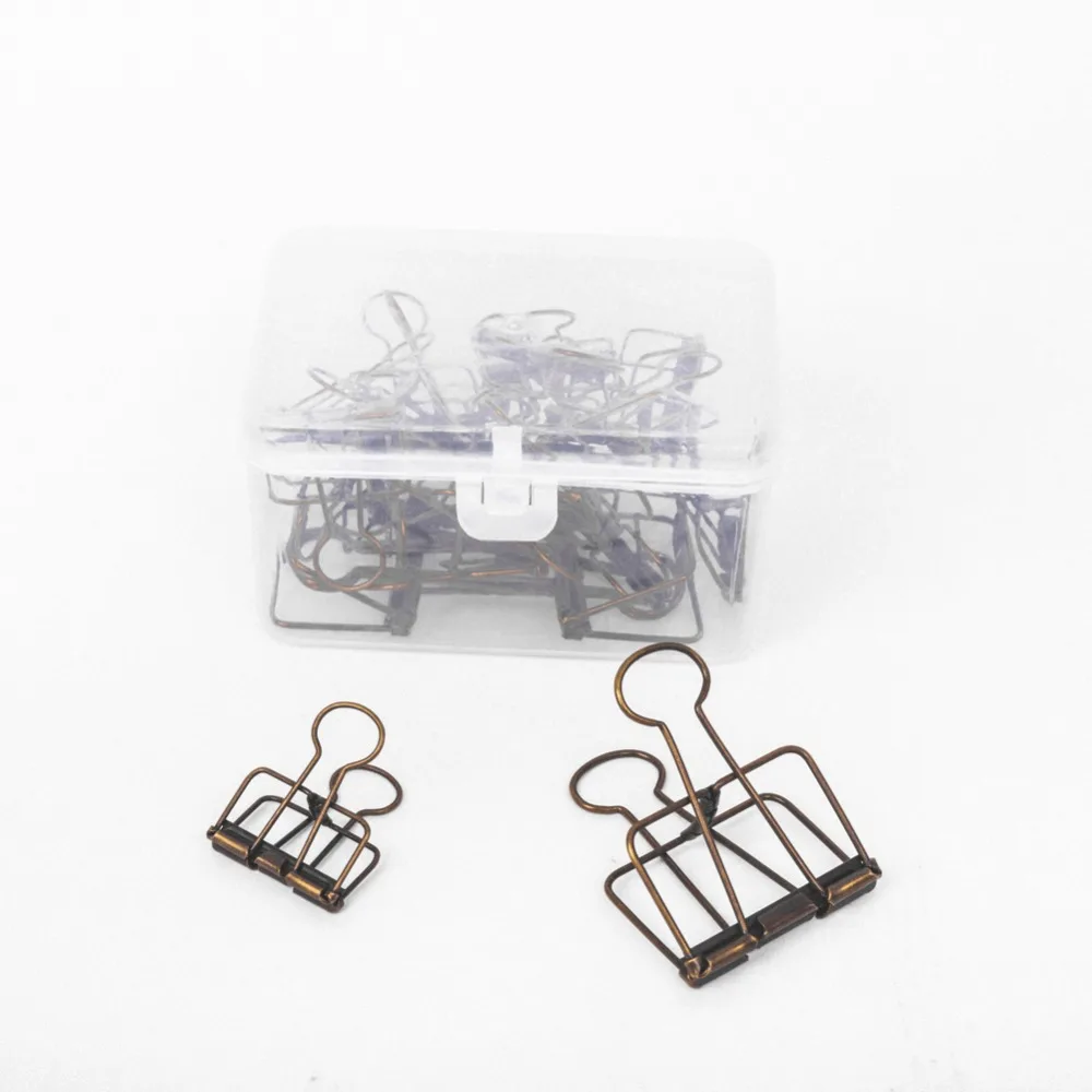 Деревенские антикварные латунные биндеры скрепки для бумаги 30 мм 16 шт + 50 4