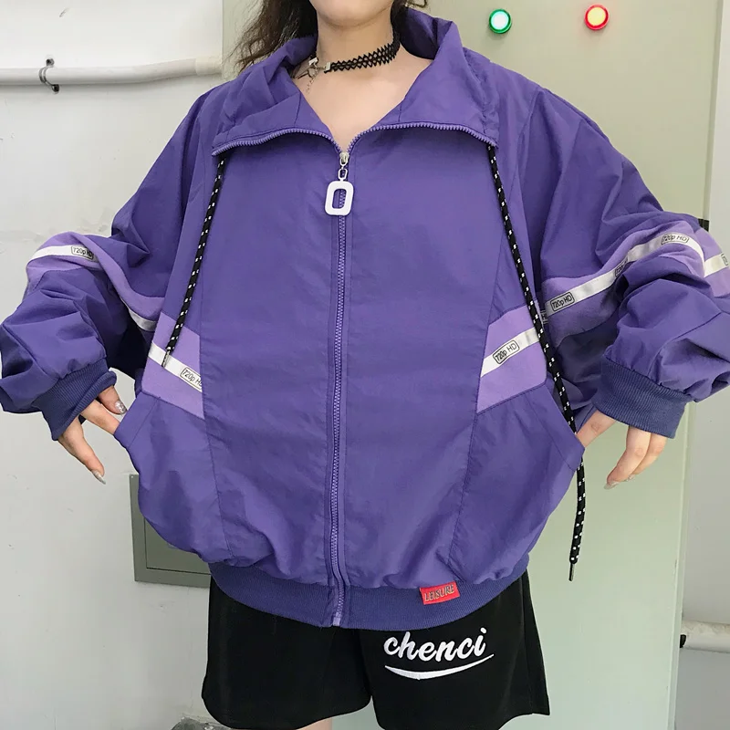 Куртки женские повседневные свободные Солнцезащитная Одежда Harajuku BF бейсбольная форма трендовая Женская Корейская куртка Ulzzang с карманами шикарная