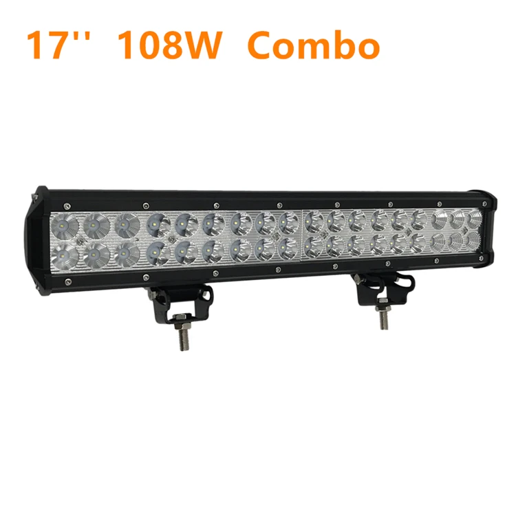 108W No Wiring Kit 18 Вт, 36 Вт, 72 Вт, 108 ВТ, 126 Вт, 180 Вт, двухрядный прямой светодиодный рабочий свет для внедорожников, вездеходов, автомобилей, лодок, грузовиков, внедорожников, 4WD 4x4 Trator, светодиодная противотуманная фара - Цвет: 108W No Wiring Kit