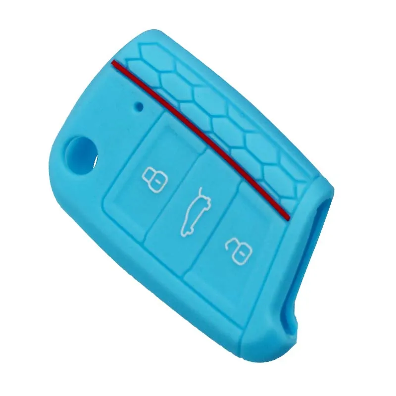 3 Buttons Silicone Shell Key Case Cover for VOLKSWAGEN Golf7 GTI SKODA Octavia | Автомобили и мотоциклы