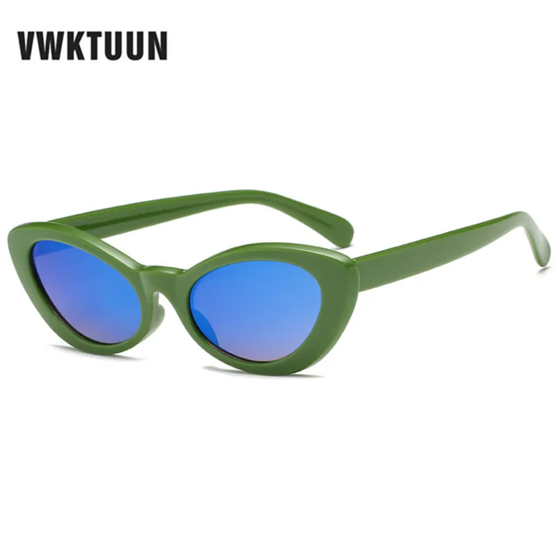 

VWKTUUN Cat Eye Womens Sunglasses Oval Sun Glasses For Women Brand Designer Eyewear UV400 Vintage Female Shades New Lady Points