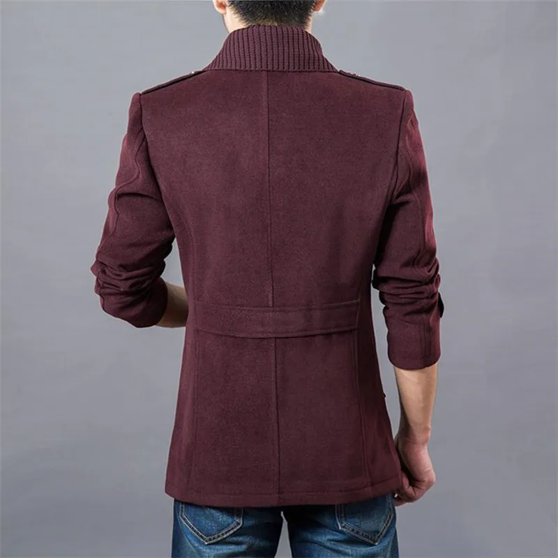 High Quality Double Neck Trench Coat Winter Thicken Man Fashion Windbeaker Warm jacket Men's Business Casual Coats | Мужская одежда