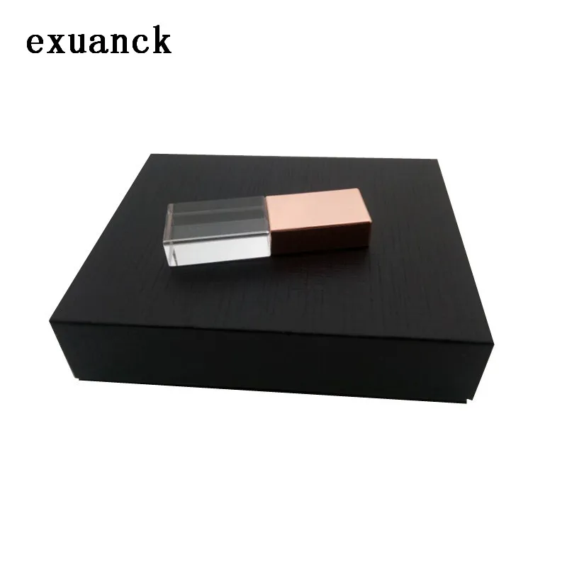 rose gold Exuanck логотип прозрачный usb 2,0 флеш-накопитель 16 ГБ флеш-накопитель 32 ГБ 4 ГБ 8 ГБ Флешка(более 20 шт бесплатный логотип - Цвет: rose gold