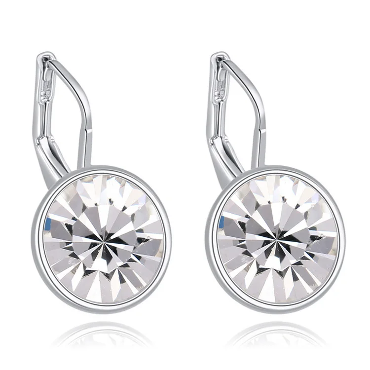 Labekaka,, оригинальные, украшенные кристаллами Swarovski Bella, мини серьги для пирсинга, модные, вечерние, ювелирные изделия, подарок для женщин - Окраска металла: Crystal