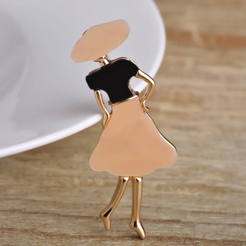 Милый Мультфильм Фигура Брошь Женщины Свитер Рубашки Броши Акриловые Металла 18 К