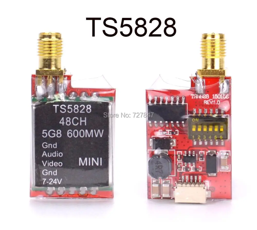 ReadytoSky-Mini transmisor FPV con disipador de calor para Dron de carreras, Micro 5,8G, 48 canales, TS5828 / TS5828L 600mW TS5823S / TS5823L-4