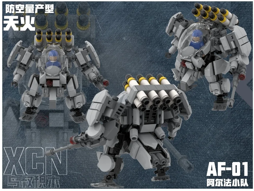 Блоки MOC маленькая меха Альфа команда переносит LegoBoys робот совместимые Legoelys
