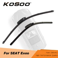 kosoo for seat exeo 2222 2008 2009 2010 2011 2012 2013 fit slider arm auto natural rubber wiper blades clean the windshield