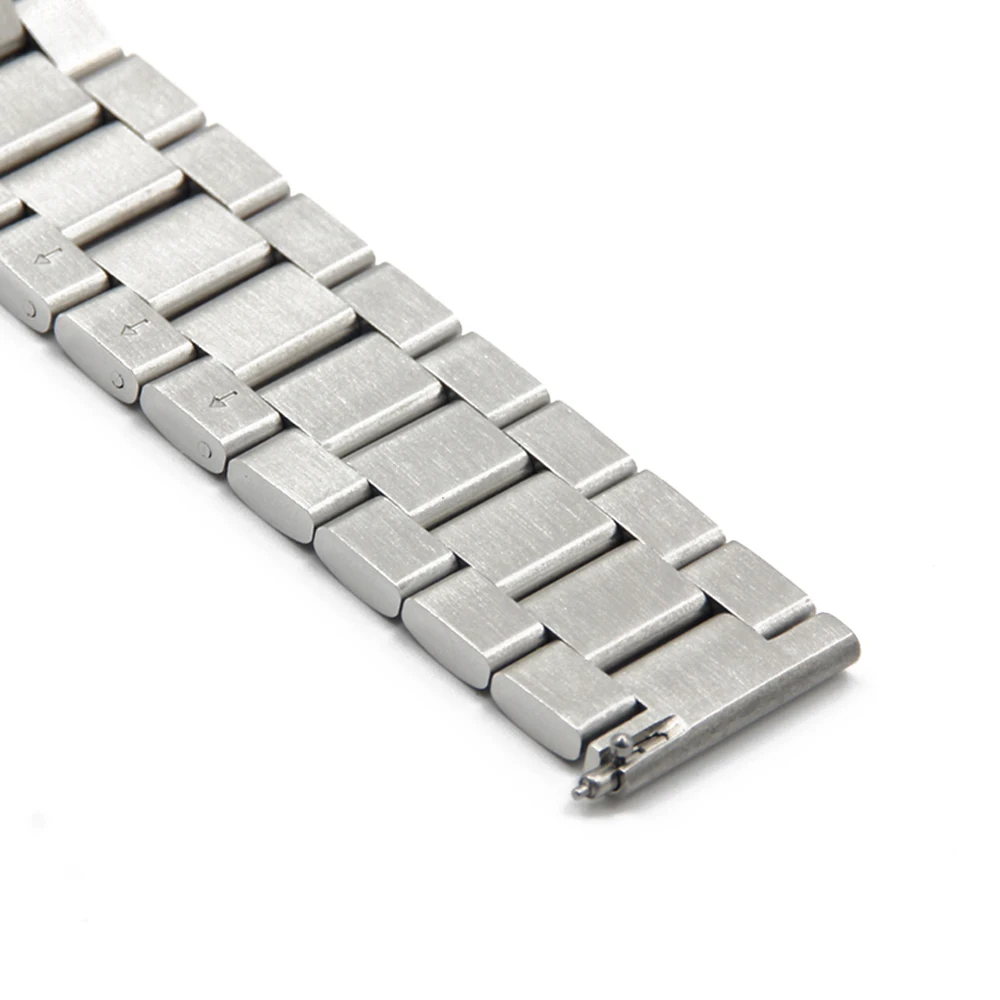 Stainless Steel Watch Band 18mm 20mm 22mm 23mm 24mm for Epos Folding Clasp Strap Quick Release Loop Belt Bracelet Black Silver