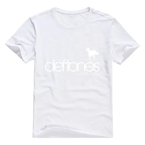 Мужская Deftones Рок Группа White Pony Горячая Тема О Образным Вырезом Майка Черный|t shirt